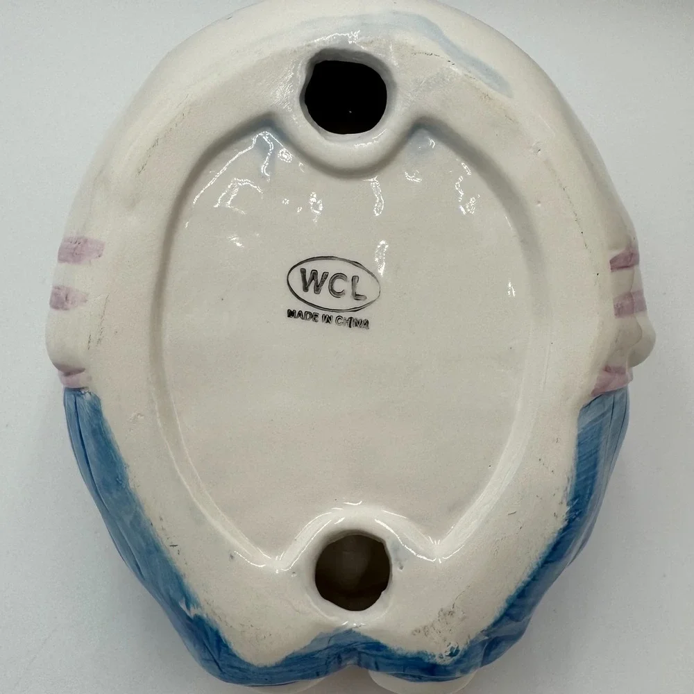 WCL Easter Bunny Rabbit Candy Dish Bowl Spring Home Decor Grandmacore Whimsical